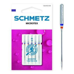 Set 5 ace de cusut, Microtex, finete 80, Schmetz 130/705 H-M VCS imagine