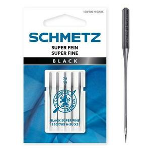 Set 5 ace de cusut Black, materiale delicate fine, finete 70, Schmetz 130/705 H-SU XS VBS imagine