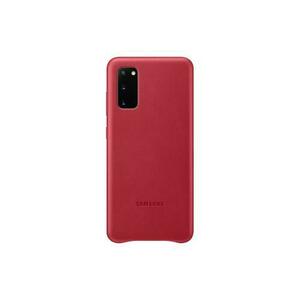Protectie Spate Samsung Leather EF-VG980LREGEU pentru Samsung Galaxy S20 (Rosu) imagine