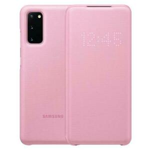Husa Flip Cover Samsung LED View EF-NG980PPEGEU pentru Samsung Galaxy S20 (Roz) imagine