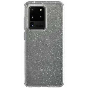 Protectie Spate Spigen Liquid Crystal Glitter ACS00710 pentru Samsung Galaxy S20 Ultra (Transprent) imagine