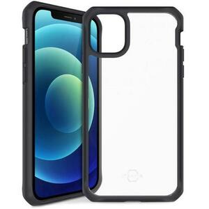 Protectie Spate IT Skins Hybrid Solid AP2G-HYBSO-PBTR pentru Apple iPhone 12 Mini (Transparent/Negru) imagine