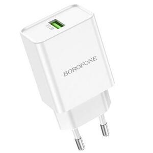 Incarcator Retea Borofone BN5 Jingrui USB White, QC 3.0, 18W imagine