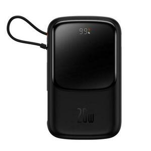 Baterie externa portabila Baseus Qpow Pro Digital Display, 10000 mAh, 20W, Cablu Lightning, Negru imagine