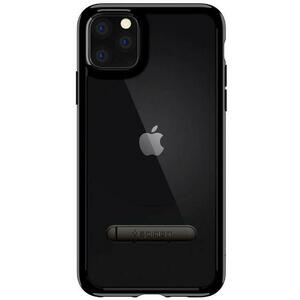 Protectie Spate Spigen Ultra Hybrid ''S'' 077CS27444 pentru iPhone 11 Pro, functie stand (Transparent/Negru) imagine