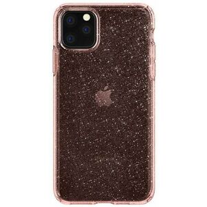 Protectie Spate Spigen Liquid Crystal Glitter Rose Quartz 075CS27132 pentru iPhone 11 Pro Max (Transparent/Roz) imagine