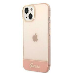 Husa Cover Guess PC/TPU Camera Outline Translucent pentru iPhone 14 Plus Pink imagine