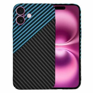 Husa pentru Apple iPhone 16 Plus, Techsuit, Carbonite FiberShell, Bleu imagine