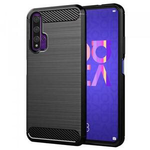 Husa pentru Huawei nova 5T / Honor 20, Techsuit, Carbon, Neagra imagine