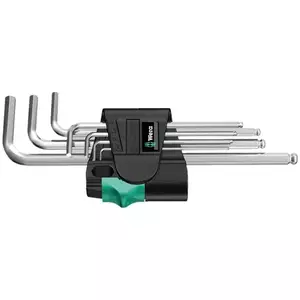 Set chei imbus din inox cu bila, WERA Hex-Plus, 9 piese imagine