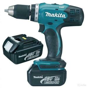 Masina de gaurit si insurubat Makita DDF453RFE, 18 V, 42 Nm, 1300 RPM, 36 mm diametru maxim de gaurire, 2 acumulatori 3 Ah, Incarcator (Negru/Albastru) imagine
