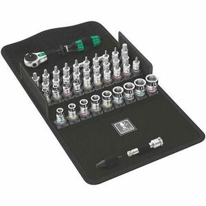 Set clichet 8100SA Zyklop cu tubulare, 1/4inch, 42 de piese, Wera imagine