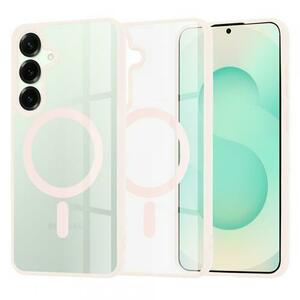 Husa MagSafe Techsuit Pro pentru Samsung Galaxy S25+ S936 (Transparent/Roz) imagine