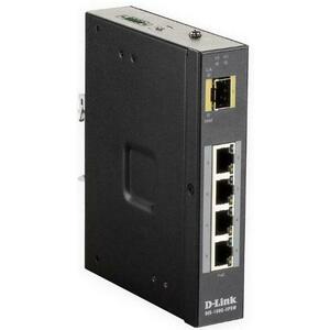 Switch D-link DIS-100G-5PSW, 5 Porturi, Unmanaged, 4 x PoE, Gigabit imagine