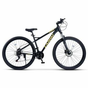 Bicicleta MTB Ride Carpat C29303H 29inch, Echipare Shimano, Manete Secventiale, Frane Hidraulice, Cabluri Integrate, 21 Viteze, Negru/Galben imagine