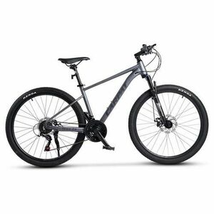 Bicicleta MTB-HT Carpat Pro Teen C26472A 26inch, Cadru Aluminiu, 21 Viteze, Echipare Shimano, Frane Disc Mecanice, Cabluri Integrate, Gri/Negru imagine