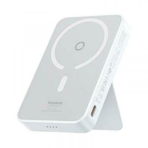 Baterie Externa Wireless Baseus MagPro Magnetic PPCXZ05, 5000 mAh, 20 W, PD + FQI, 1 x QI, 1 x USB-C (Alb) imagine