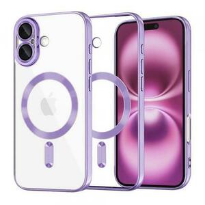 Husa MagSafe Techsuit Luxury Crystal pentru Apple iPhone 16 Plus (Transparent/Mov) imagine