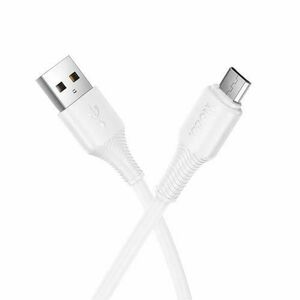 Cablu Date si Incarcare USB-A - microUSB HOCO X120, 18W, 1m, Alb imagine