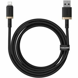 Cablu Date si Incarcare USB-A - Lightning Baseus Dura Series P10377801U01-02, 18W, 2m, Auriu imagine