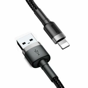 Cablu Date si Incarcare USB-A - Lightning Baseus Cafule CALKLF-RG1, 18W, 3m, Gri imagine