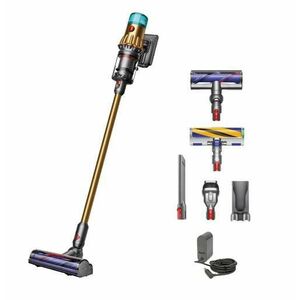 Aspirator vertical fara fir Dyson V12 Slim Detect Absolute 448870-01, 545 W, cu filtru HEPA, autonomie 60 de minute, 3 moduri de curatare (Auriu) imagine