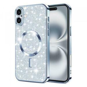 Husa MagSafe Techsuit Luxury Glitter pentru Apple iPhone 16 Plus (Albastru) imagine