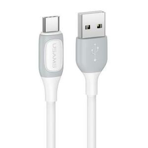 Cablu Usams Jelly Series Fast Charging, USB la Type-C, 3A, 1m, Alb imagine