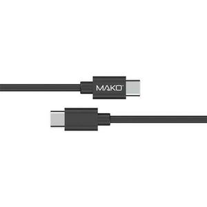Cablu Mako Fast Charge PD 66W, USB Type-C la Type-C, 2m, Negru imagine