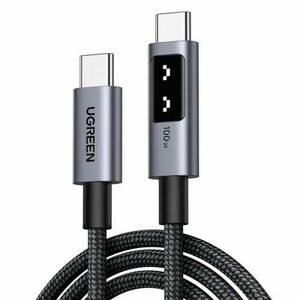 Cablu Date si Incarcare USB-C - USB-C UGREEN L509, 100W, 2m, Gri imagine