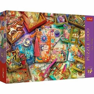Puzzle Trefl 1000 Premium Plus Tea Time Un Birou Plin De Inspiratie imagine