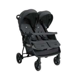 Carucior de gemeni Joie Estrella Ebony, 0 - 22kg, pliabil, Negru imagine
