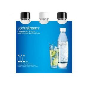 Set 3 sticle PET Sodastream Fuse, 1 l (Negru/Alb) imagine