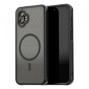 Husa MagSafe Techsuit HaloFrost II pentru Samsung Galaxy XCover 7 Pro (Transparent/Negru) imagine