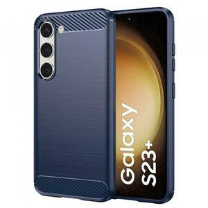 Husa pentru Samsung Galaxy S23+ S916, Techsuit, Carbon, Albastra imagine