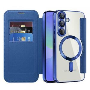 Husa MagSafe pentru Samsung Galaxy A36 A366, Techsuit, SmartMag Book, Albastra imagine