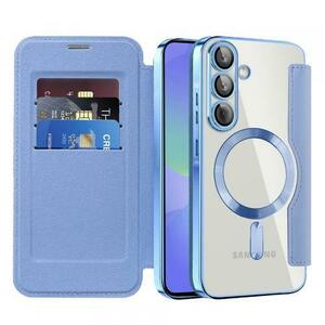 Husa MagSafe pentru Samsung Galaxy A36 A366, Techsuit, SmartMag Book, Bleu imagine