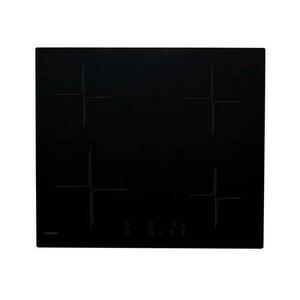 Plita Incorporabila NobeLTek BI NHI-85604B, Inductie, 60cm, Comenzi Frontale Touch, 4 Arzatoare, Timer, 9 Trepte de Putere, Sticla (Negru) imagine