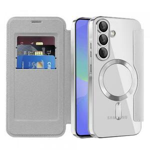 Husa MagSafe pentru Samsung Galaxy A36 A366, Techsuit, SmartMag Book, Gri imagine