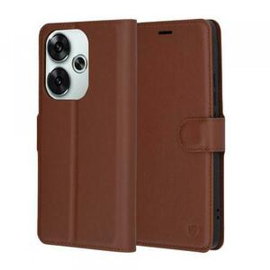 Husa pentru Xiaomi Poco F6, Techsuit, Leather Folio, Maro imagine
