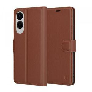 Husa pentru Samsung Galaxy S25 Edge S937, Techsuit, Leather Folio, Maro imagine
