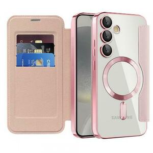 Husa MagSafe Techsuit SmartMag Book pentru Samsung Galaxy S24+ S926 (Roz) imagine