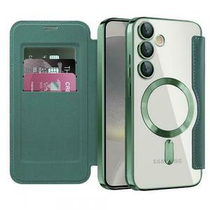 Husa MagSafe Techsuit SmartMag Book pentru Samsung Galaxy S24+ S926 (Verde) imagine