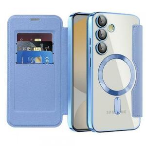Husa MagSafe Techsuit SmartMag Book pentru Samsung Galaxy S24 FE S721 (Albastru) imagine