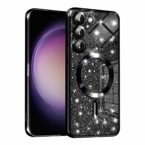 Husa MagSafe pentru Samsung Galaxy S23 S911, Techsuit, Luxury Glitter, Neagra imagine