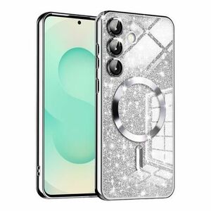 Husa MagSafe pentru Samsung Galaxy S25+ S936, Techsuit, Luxury Glitter, Argintie imagine