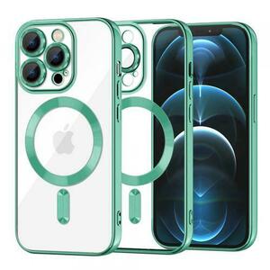 Husa MagSafe pentru Apple iPhone 12 Pro Max, Techsuit, Luxury Crystal, Verde Deschis imagine