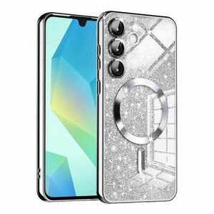 Husa MagSafe pentru Samsung Galaxy A16 5G A166 / A16 4G A165, Techsuit, Luxury Glitter, Argintie imagine