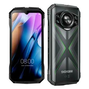 Telefon Mobil Doogee S118, Procesor Helio G99 Octa Core, Ecran IPS 6.58inch, 12GB RAM, 512GB Flash, Camera Tripla 50 + 12 + 8MP, 4G, Wi-Fi, Dual Sim, Android (Negru/Verde) imagine
