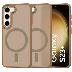 Husa MagSafe pentru Samsung Galaxy S23+ S916, Techsuit, HaloFrost, Maro imagine